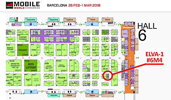 ELVA team invites you to MWC2018, Barcelona 26 Feb – 1 Mar 2018, Stand 6M4 at Hall 6.