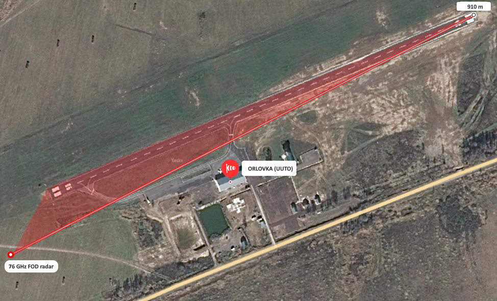 Map of FOD radar point in test airfield Orlovka (ICAO code: UUTO) Map of FOD radar point in test airfield Orlovka (ICAO code: UUTO)