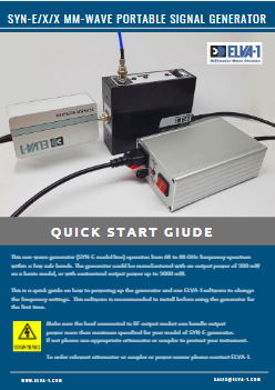 E-band/W-band signal generator quick start guide