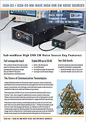 ELVA-1 Announced 140-220 GHz and 220-330 GHz Noise Sources Availability