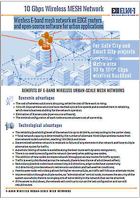ELVA-1 E-band Urban-Scale Wireless Mesh booklet