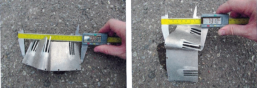 Example of a sharp-edge metal debris on a runway for FOD radar detection