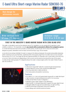 E-band 76 GHz Short-Range Marine Radar with Zero Blind Spot